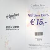 Cadeaubonnen Cadeaubon € 15,=