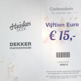 Cadeaubonnen Cadeaubon € 15,=