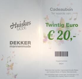Cadeaubonnen Cadeaubon € 20,=