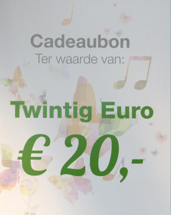 Cadeaubonnen Cadeaubon € 20,=