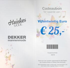 Cadeaubonnen Cadeaubon € 25,=