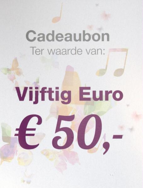 Cadeaubonnen Cadeaubon € 50,=